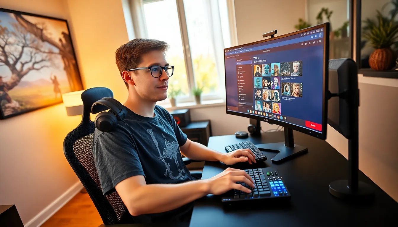 a young man creating characters on the CK2Generator gaming website.