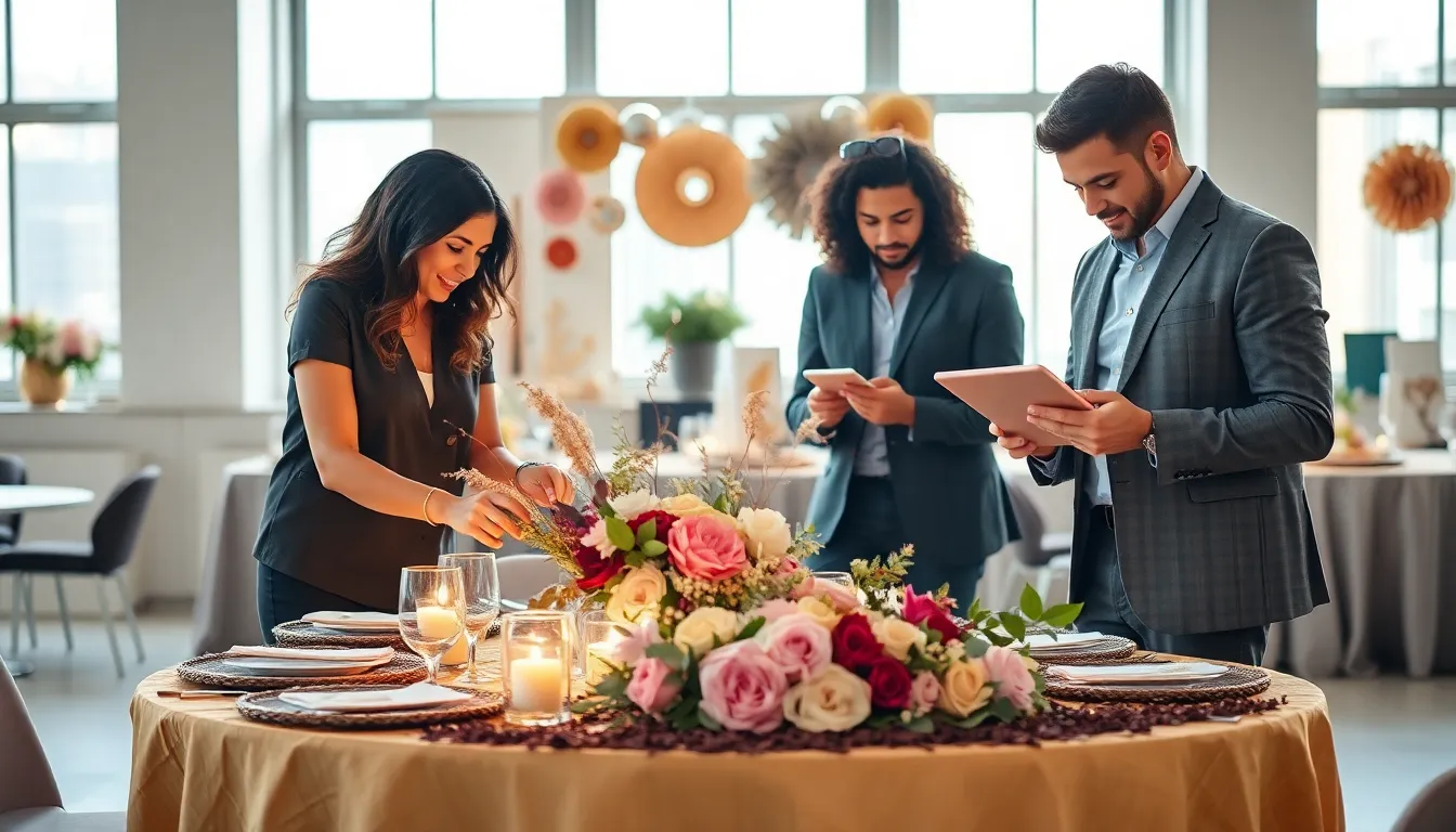 diverse team planning a stylish, budget-friendly event.